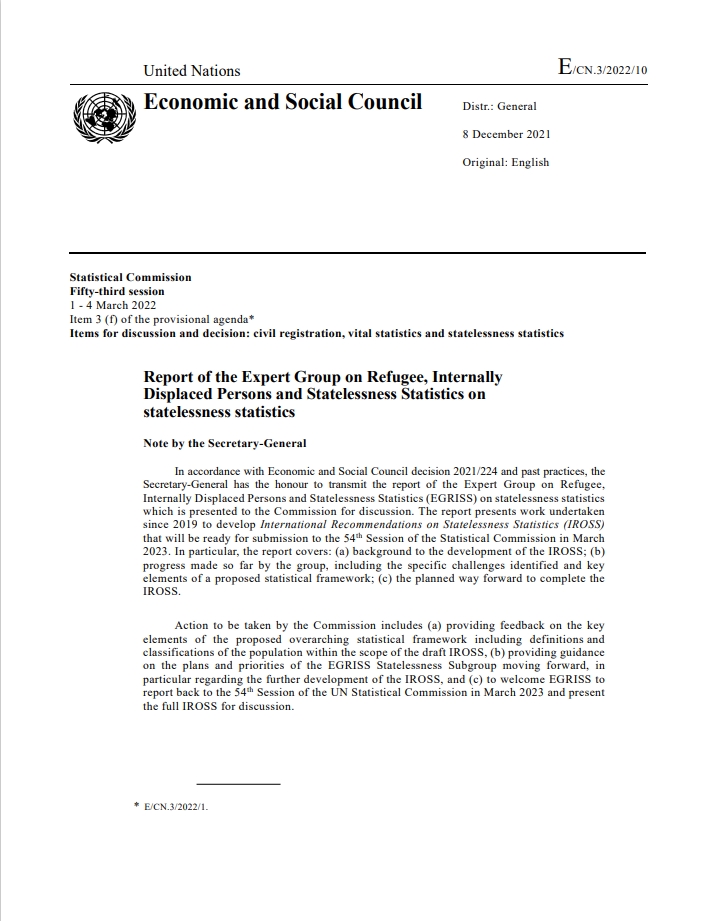 EGRISS Report 2022