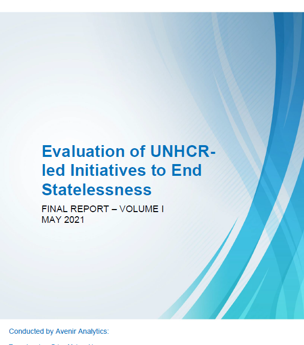 Evaluation of UNHCR-led Initiatives to End Statelessness