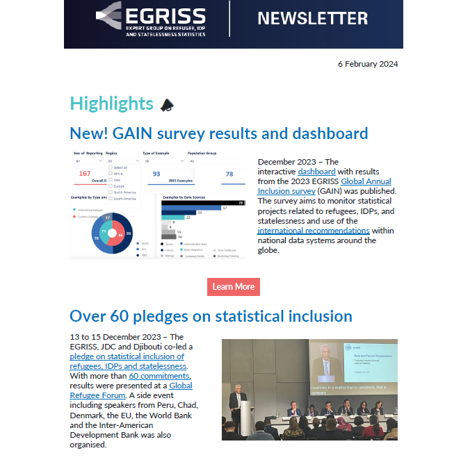 EGRISS Newsletter: NEW! GAIN survey results & dashboard
