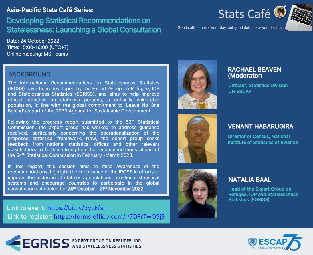 Asia-Pacific Stats Café Series: Developing Statistical Recommendations on Statelessness