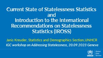 Statelessness Statistics at the Intergovernmental Consultations meeting