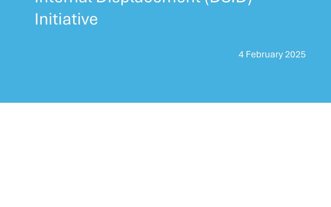 Revised Data for Solutions to Internal Displacement (DSID) Initiative
